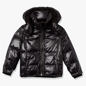 Kids Black Puffer Jacket